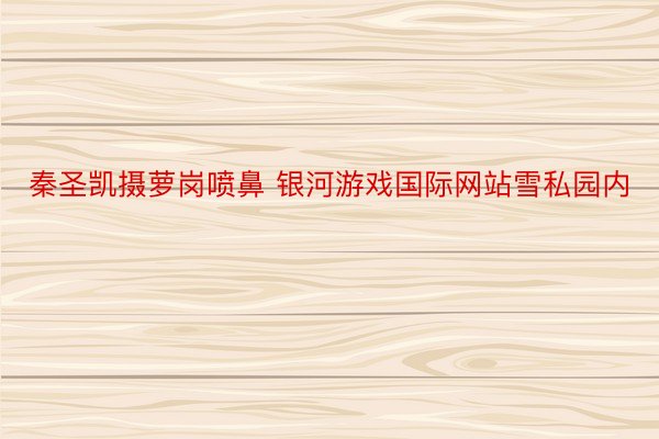 秦圣凯摄萝岗喷鼻 银河游戏国际网站雪私园内