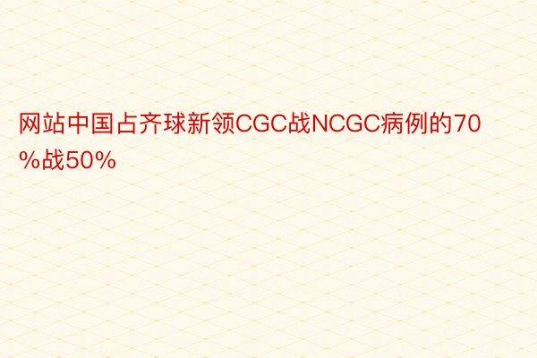 网站中国占齐球新领CGC战NCGC病例的70%战50%
