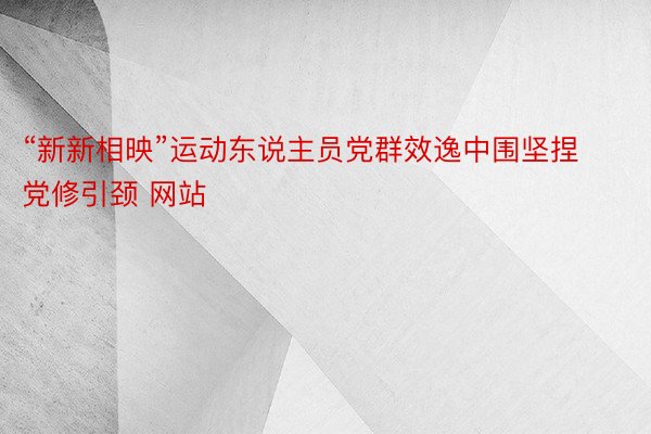 “新新相映”运动东说主员党群效逸中围坚捏党修引颈 网站